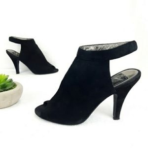 VINTAGE BY JEFFREY CAMPBELL NORENE BLACK SUEDE BOOTIE